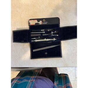 Vintage Henry‎ M Taws Philadelphia Drafting Tool Set Antique Engineering Compass